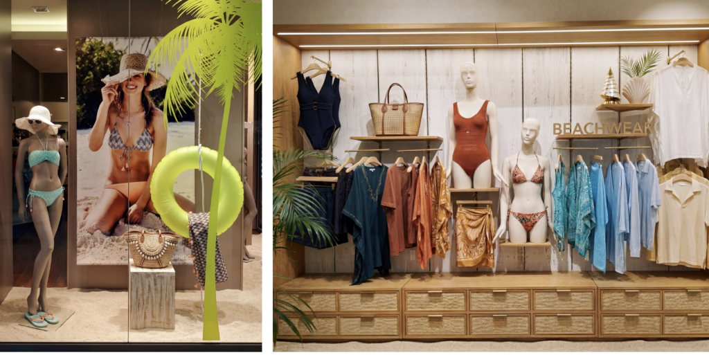 Beachwear in boutique: l’allestimento che emoziona e crea fiducia
